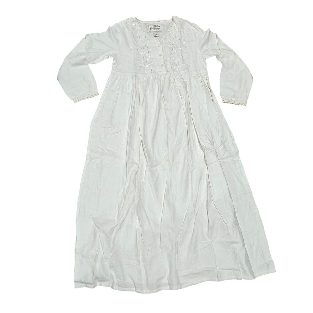 Vintage 90s Victoria Secret Nightgown Cottagecore Prairie Cotton Small
